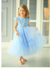 Cap Sleeve Lace Tulle Flower Girl Dress